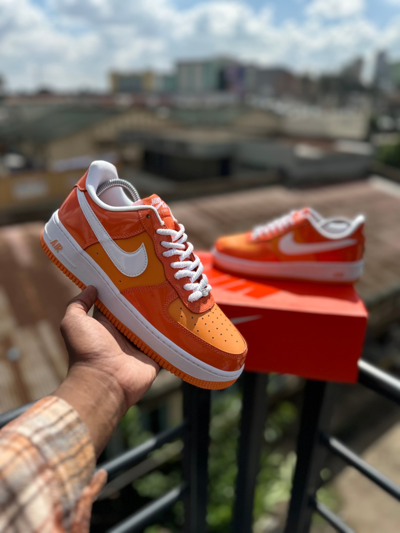 Nike Air Force 1 Low '07 'Orange White Patent'