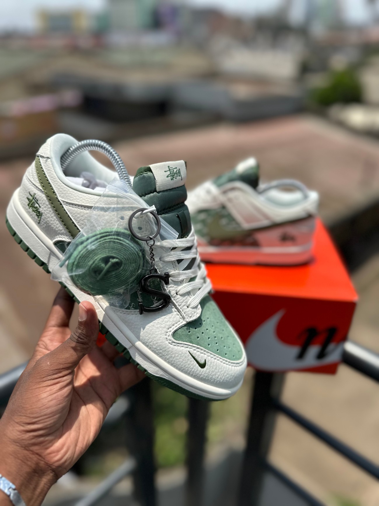 Nike Dunk Low Custom "Stüssy Green"