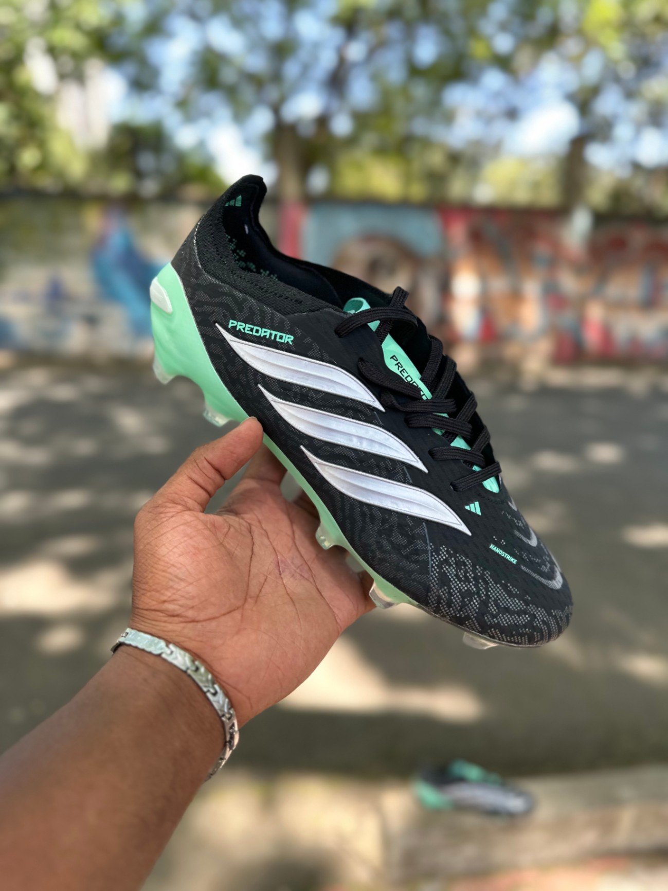 Adidas Predator Elite FG - Core Black/Mint Green