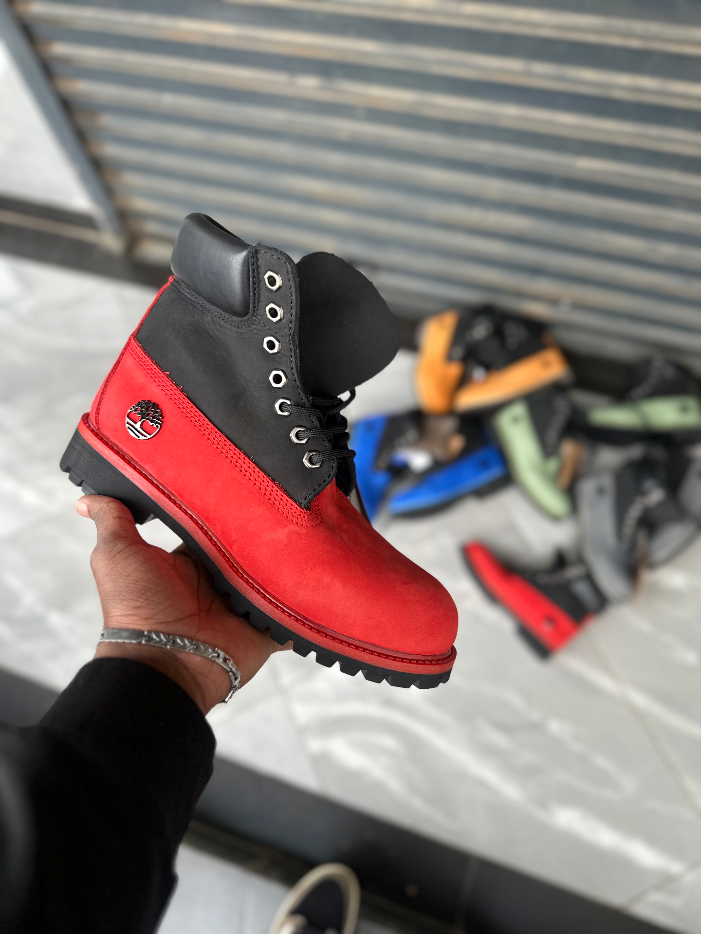 Two-Tone Timberland Boots G enuine Waterproof Leather - Non Marking - View 1
