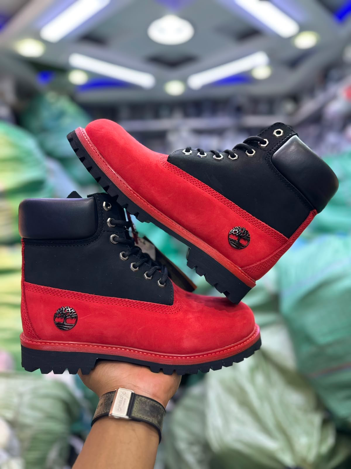 Two-Tone Timberland Boots G enuine Waterproof Leather - Non Marking  
