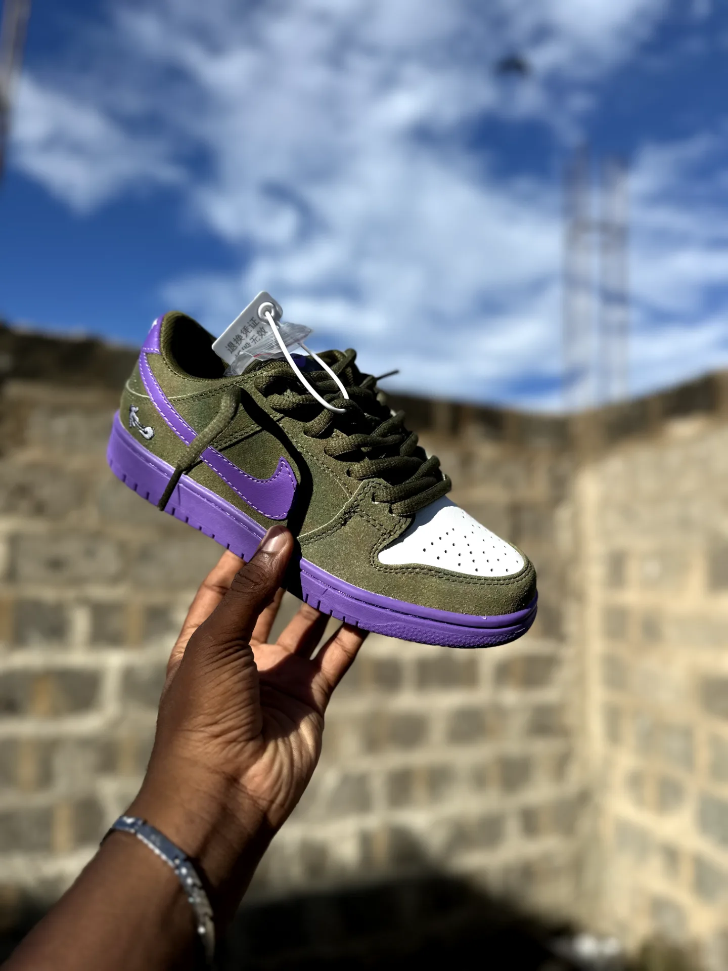 Nike Dunk Low "Olive Green & Purple Suede"