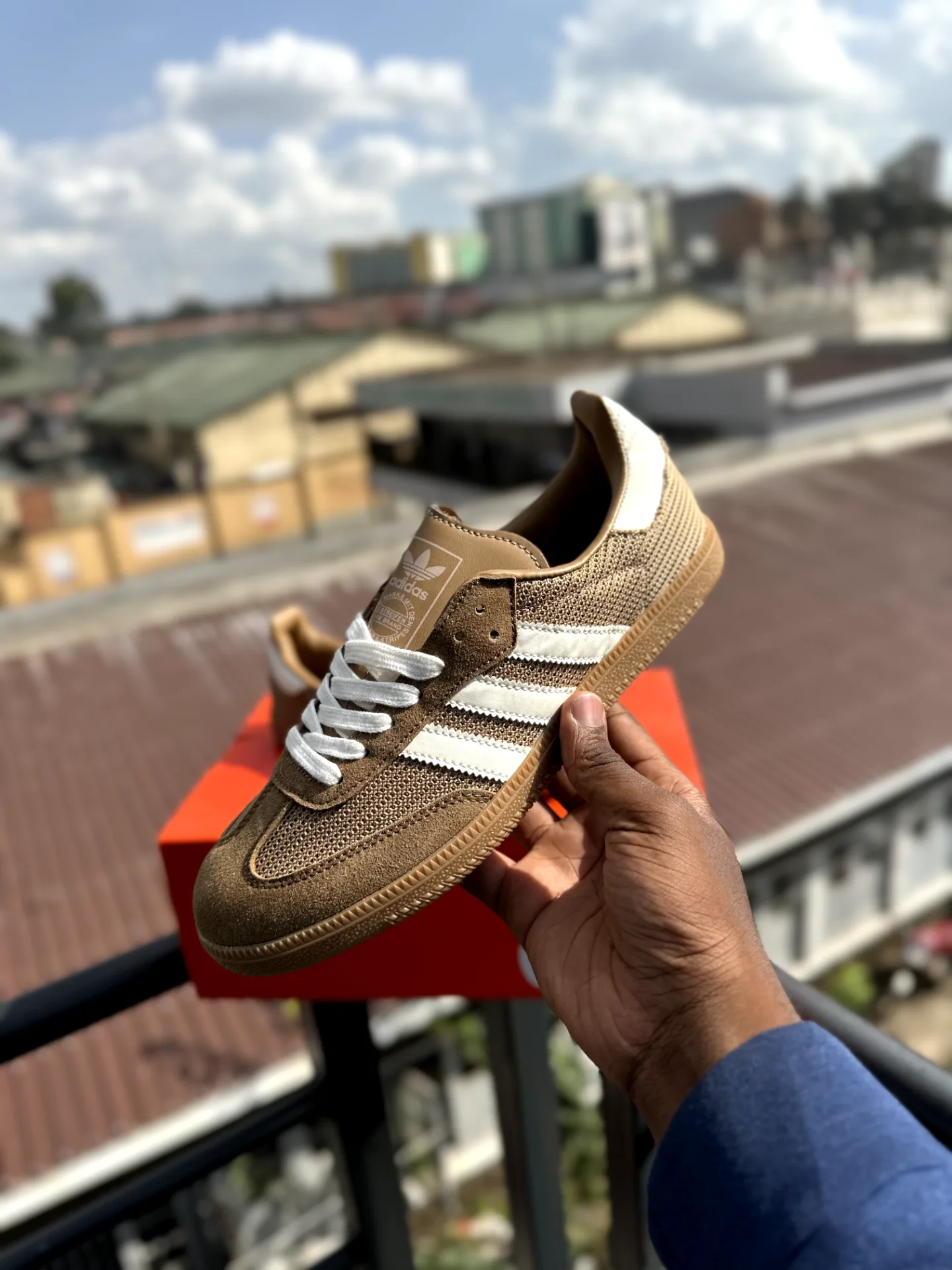 Adidas Samba OG "Knit Mesh Tan & Gum Sole"