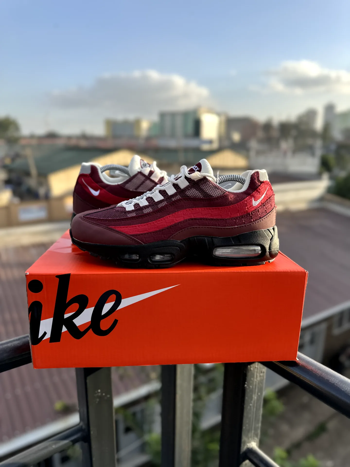 Nike Air Max 95 x Kith "Monogram Burgundy & Maroon"