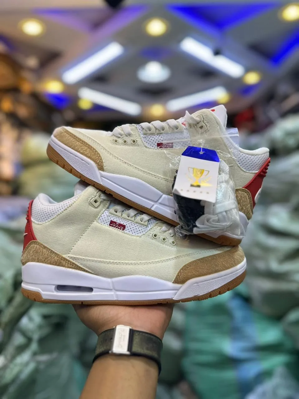 Air Jordan 3 Retro x Levi's "White Denim / Tan Gum"