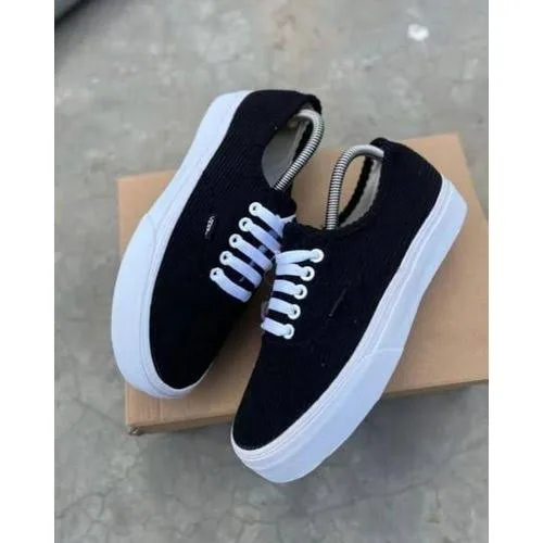 Vans Authentic Corduroy "Black / White Sole"