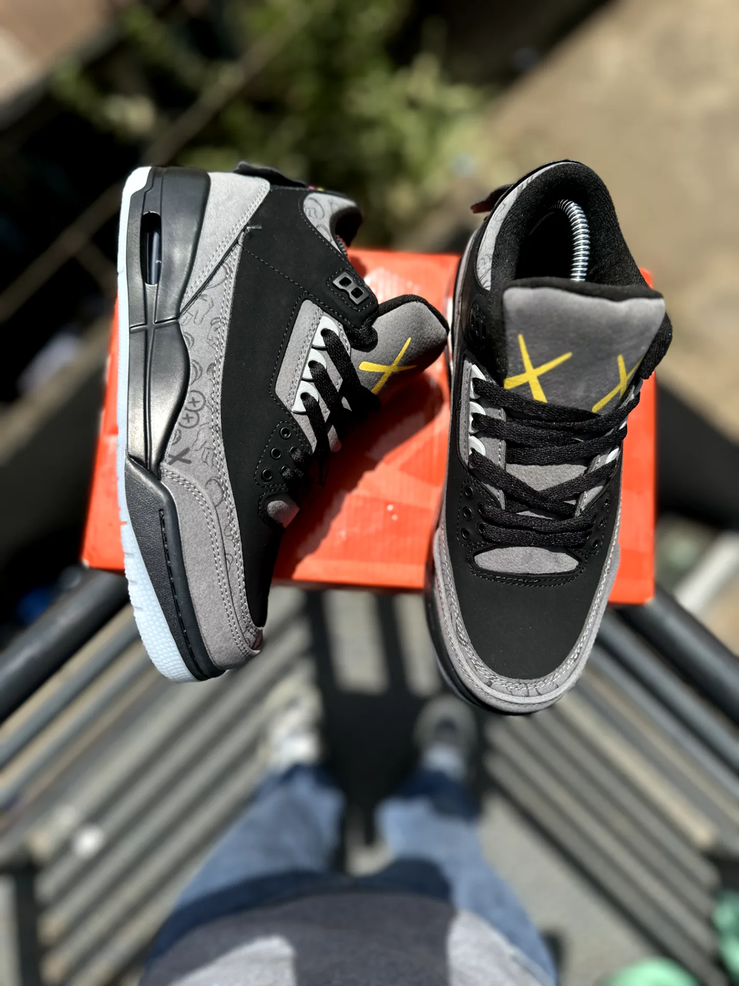 Kaws X Air Jorda 3 Black/Grey original - Detail View Kenya
