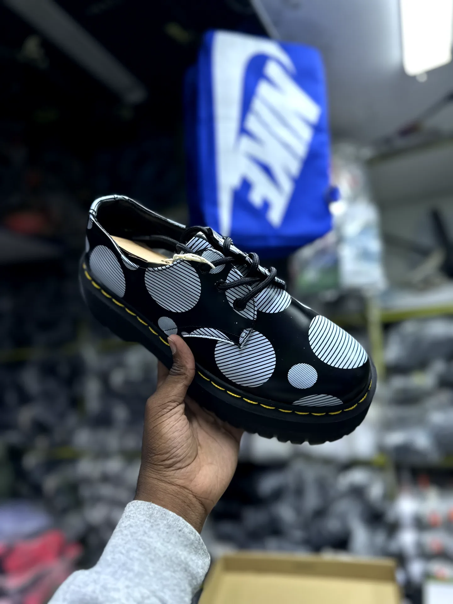 Dr. Martens 1461 Quad Polka Dot original - Detail View Kenya