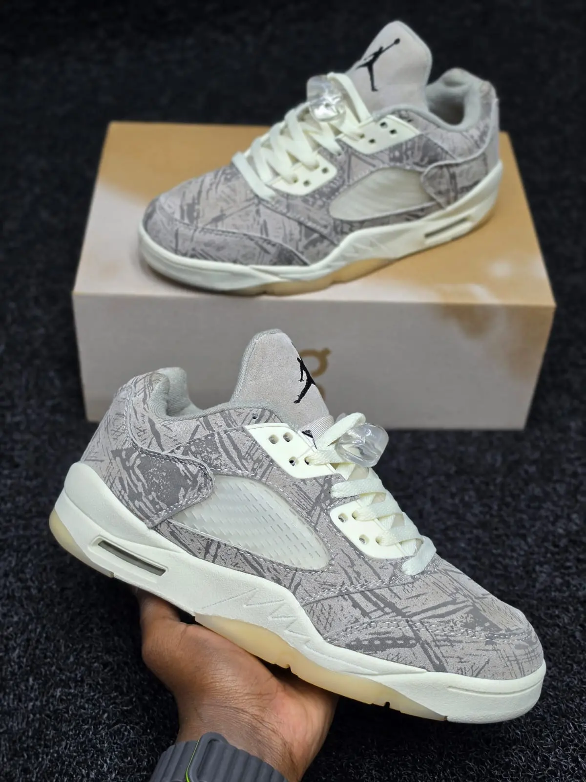 Jordan 5 Retro Low 'Expression' (Coconut Milk) original - Detail View Kenya