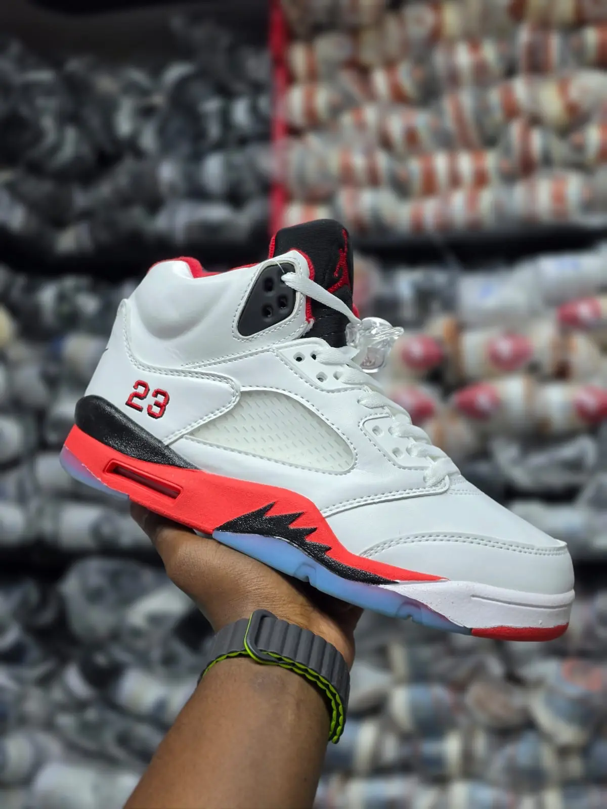 Air Jordan 5 Retro "Fire Red" (Black Tongue) Price in Kenya | 100% Authentic Jordans