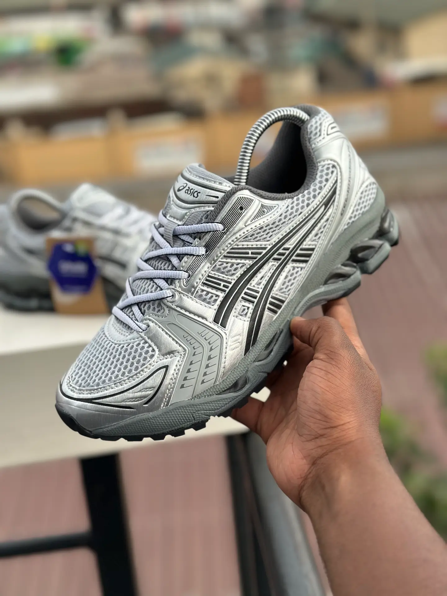 Asics Gel Kanayo 14 metallic silver grey - Latest Sneaker Arrival Price in Kenya