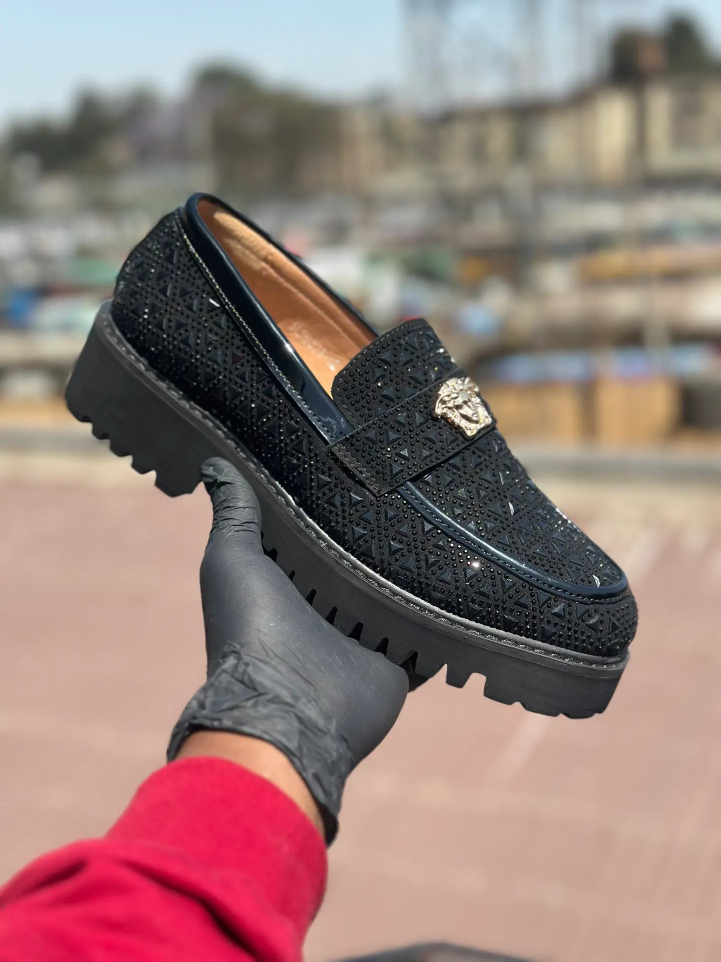 Versace Crystal Embossed  - Best Selling Original Shoe in Kenya