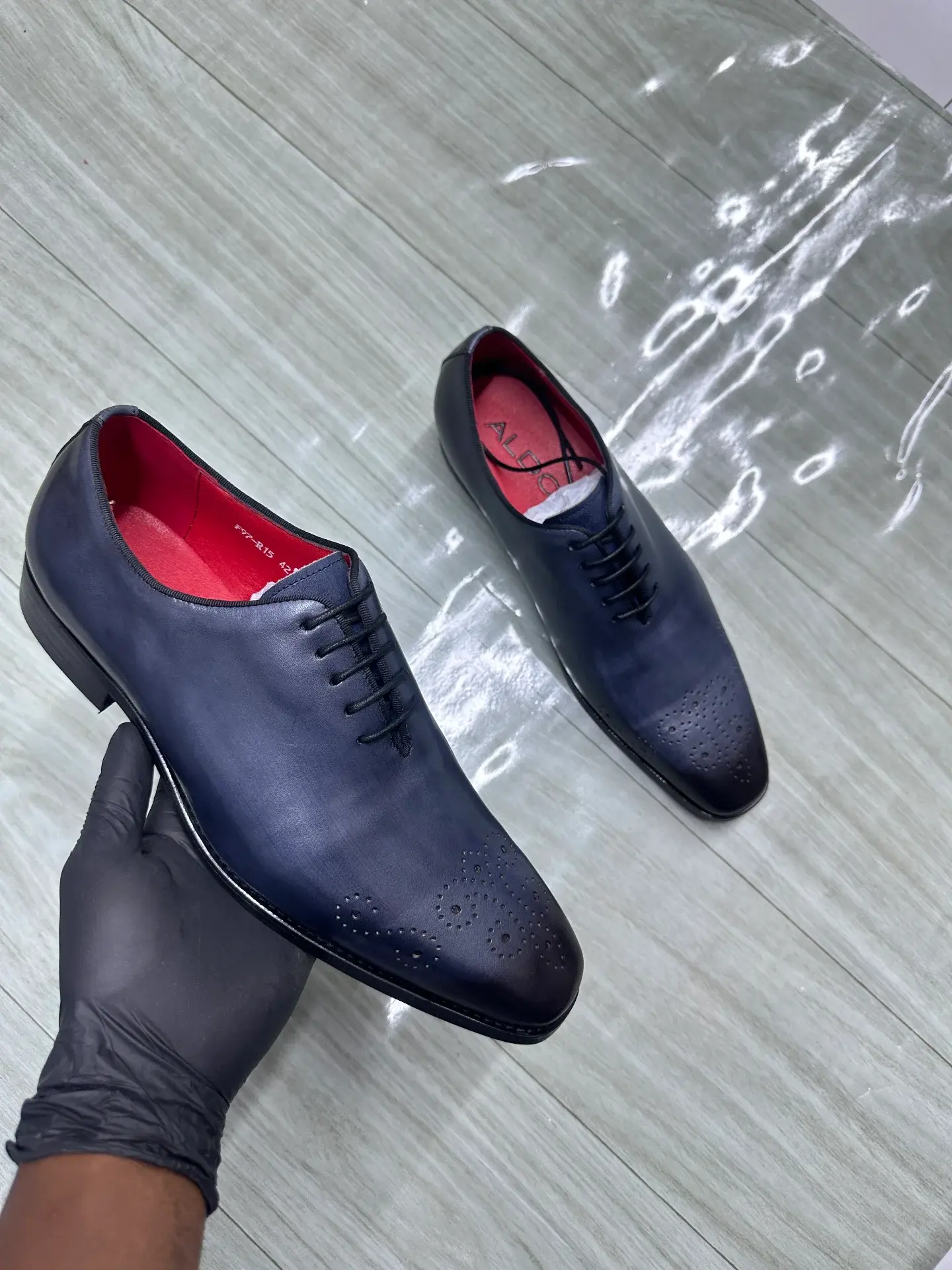 Red Bottom - Navy blue leather oxford officials Price in Kenya | 100% Authentic Official Shoes