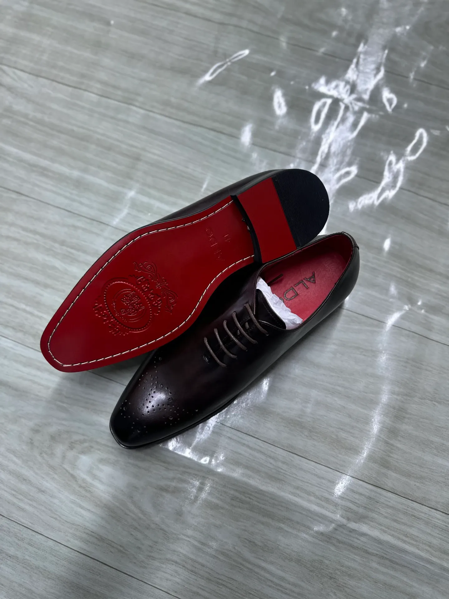 Red Bottoms black oxford dress shoes original - Detail View Kenya