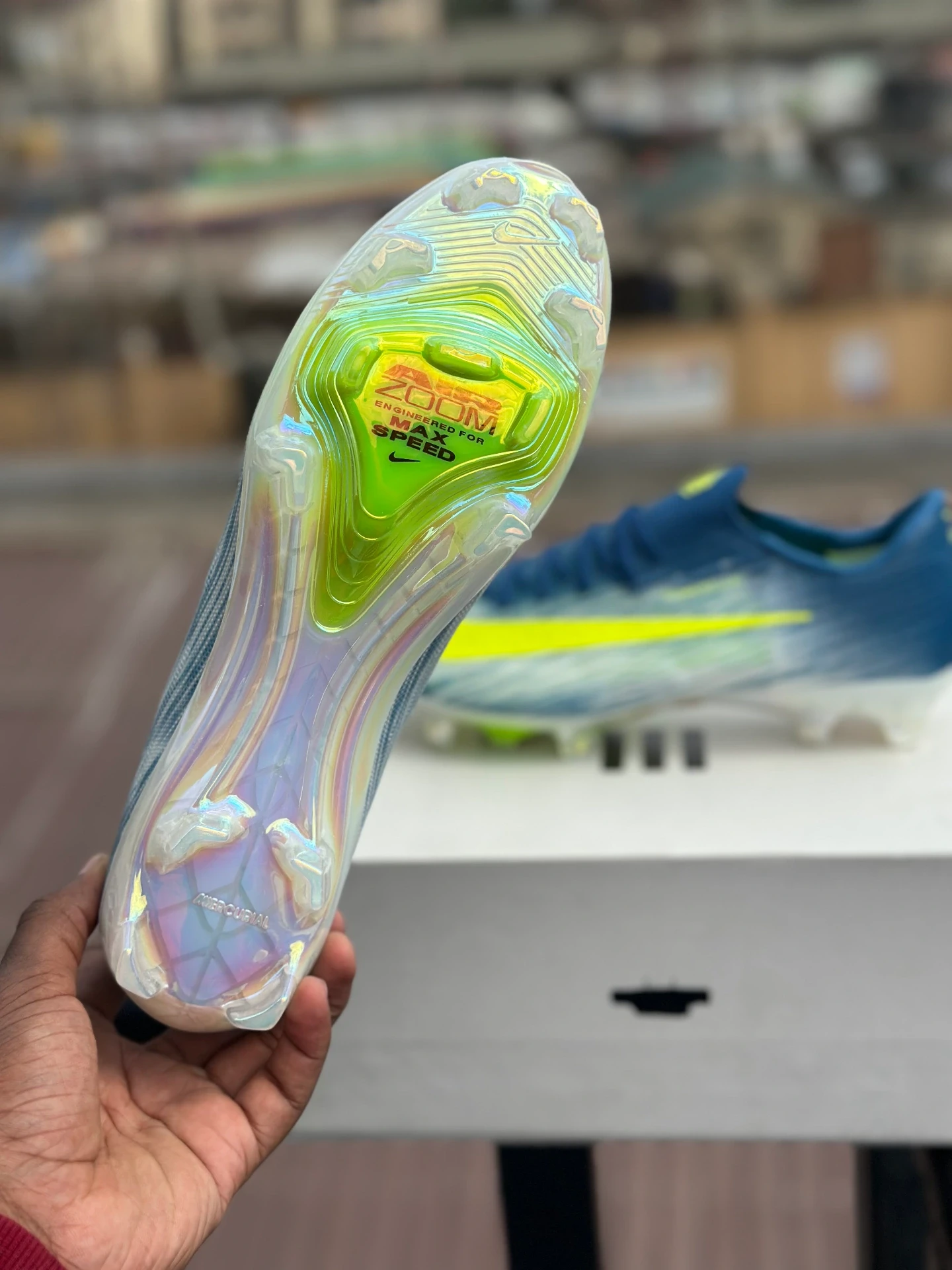 Nike Air Zoom Mercurial Superfly 11 Volt Yellow swoosh original - Detail View Kenya