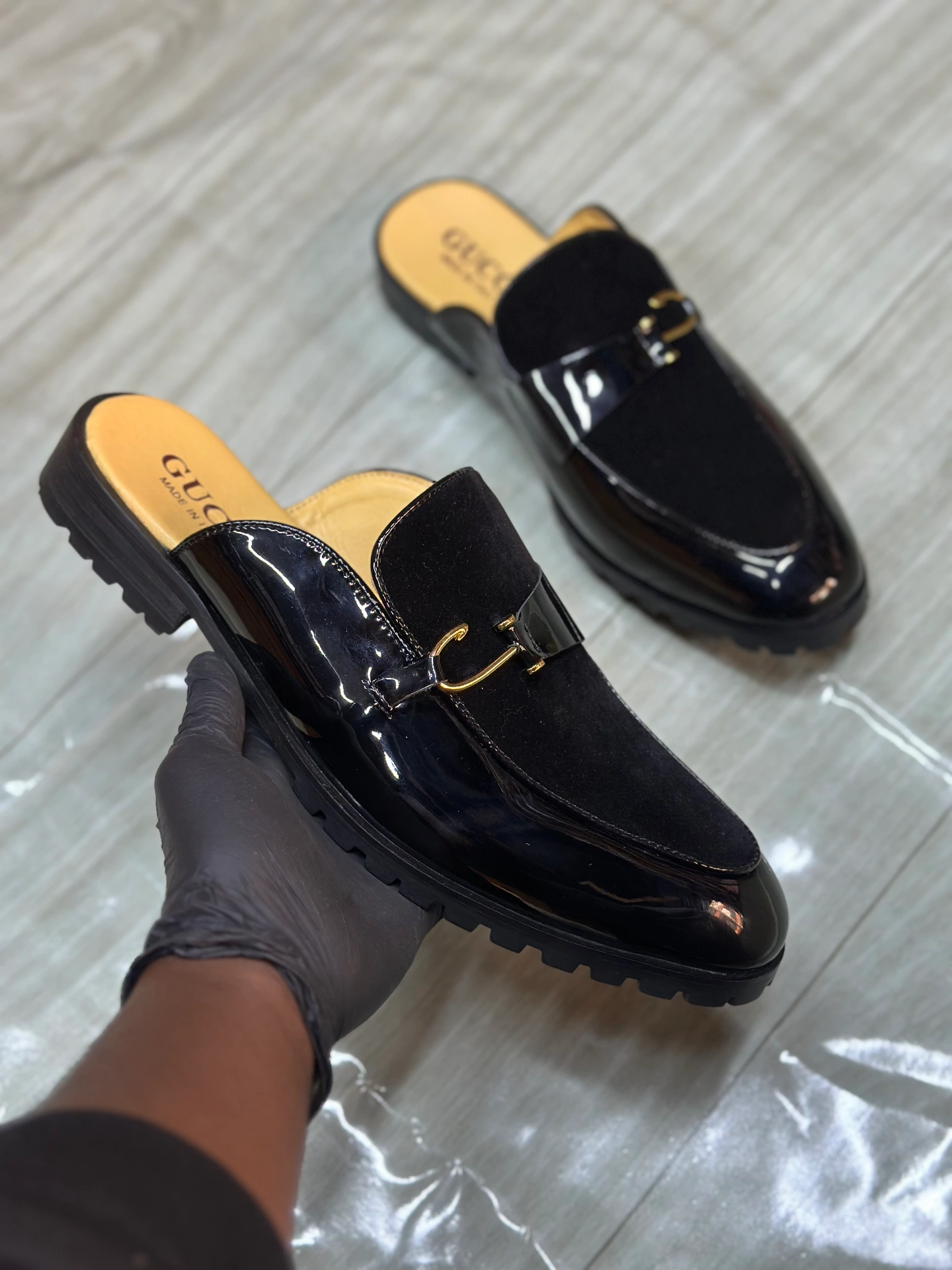 Gucci Men Half Shoes Velvet / black patent  Price in Kenya | 100% Authentic Official Shoes