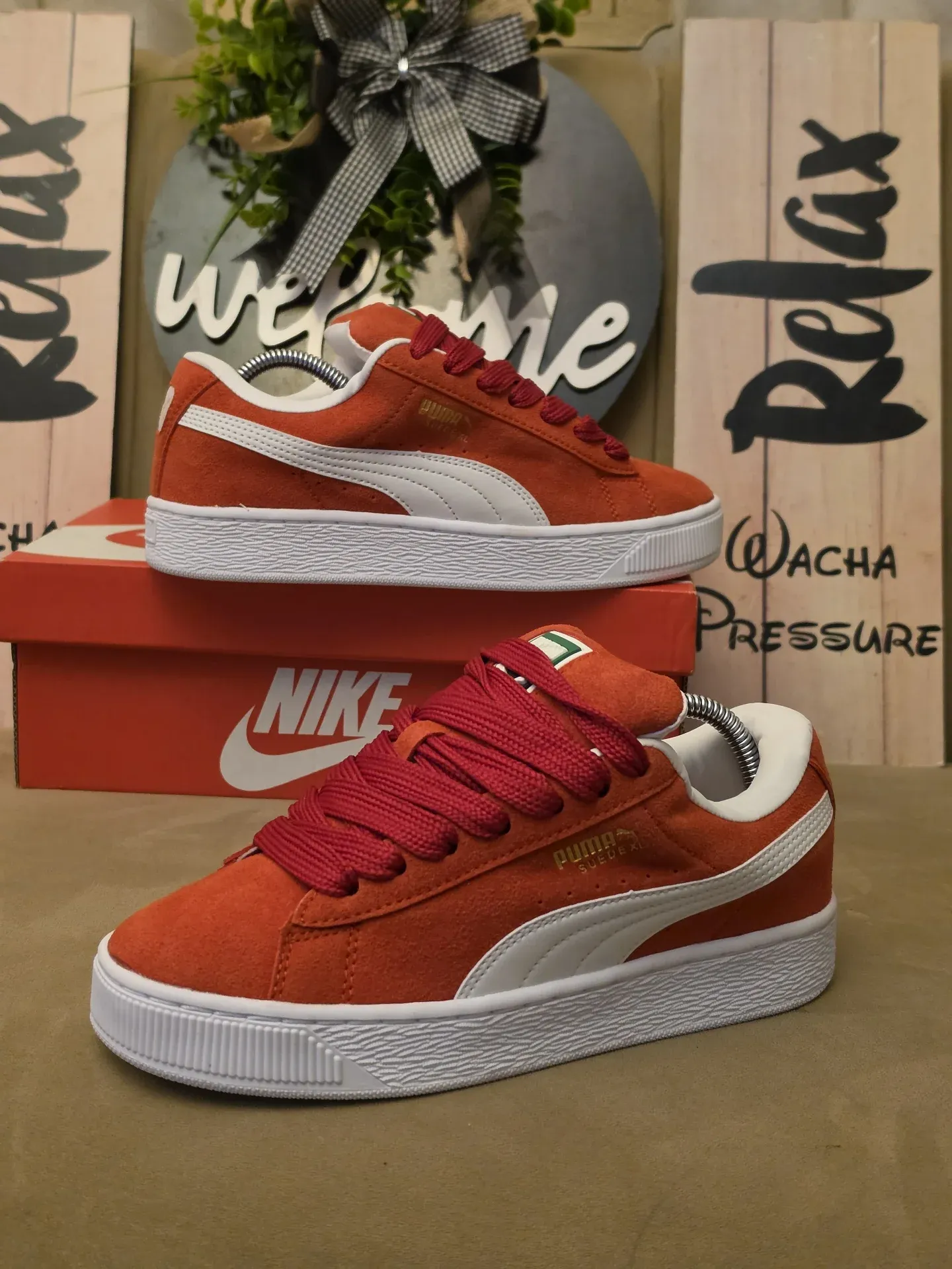 Puma Suede XL Red - Detail View Kenya
