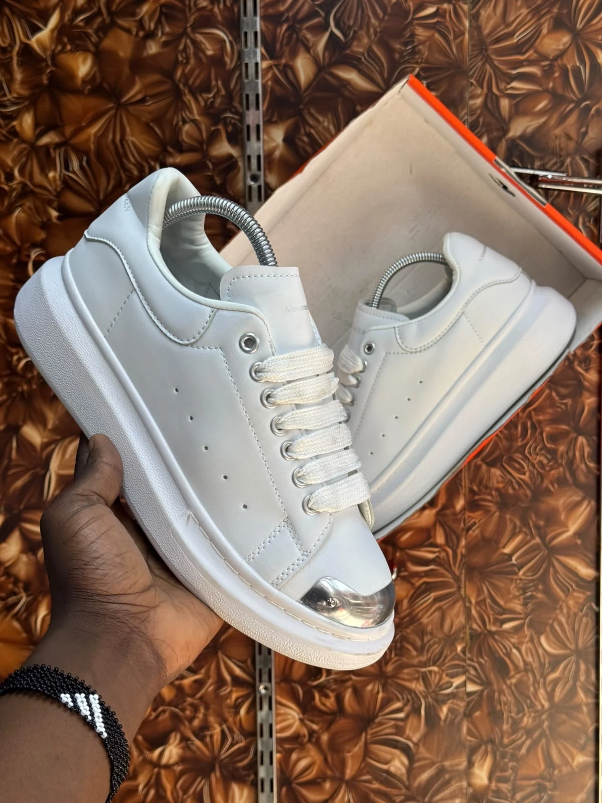 Alexander McQueen white steel toe - Current Price in Kenya